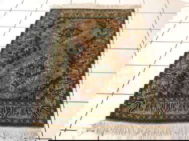 Vintage Estate Decorative Handmade Middle Eastern Bijar Rug