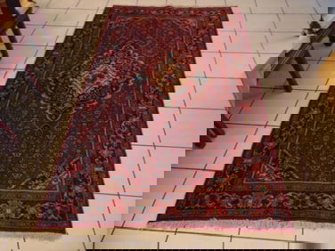 Vintage Estate Semi-Antique Handmade Bijar Rug