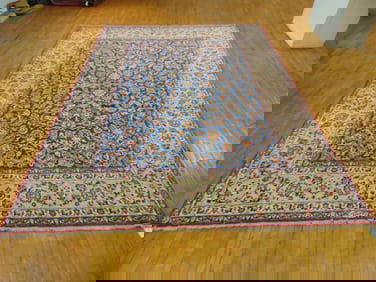 Vintage Estate Semi-Antique Handmade Esphahan Rug