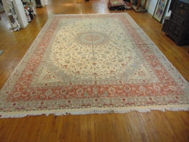 Vintage Estate Semi-Antique Handmade Tabriz Rug