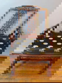 Decorative Vintage Chinese Rosewood Side Arm Chair