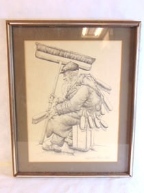 Vintage Seymour Rosenthal Listed Artist Proof Brushman