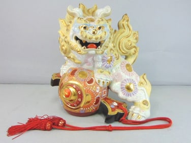 Decorative Vintage Estate Chinese Porcelain Foo Dog