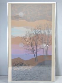 Vintage Artist Proof & Signed Sullivan Modernist Sunset Art Print