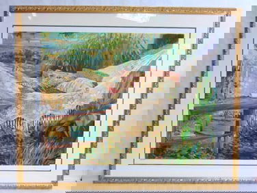 DECORATIVE LITHO PRINT ARTIST SIGNED NUMBERED M.M DULA