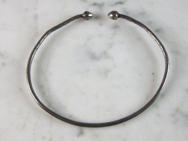 Womens Vintage Estate Sterling Silver Modernist Cuff Bracelet