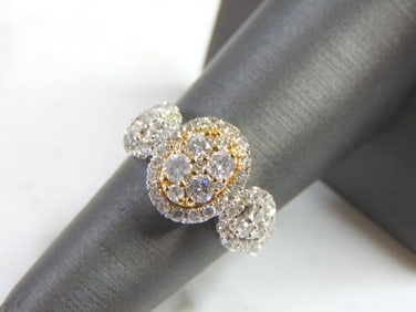 Women's 14K Yellow & White Gold Diamond Ring