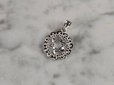Sterling Silver Jewish Judaica Star of David Religious Pendant