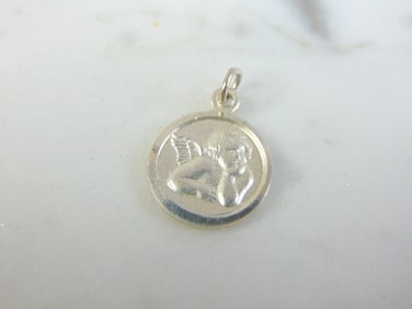 Vintage Estate Sterling Silver Cupid Charm