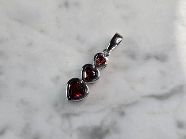 Womens Vintage Estate Sterling Silver Heart Pendant