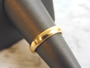 Womens Vintage Estate 18K Gold Wedding Band Ring