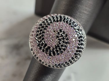 Womens Vintage Estate Sterling Silver Modernist Spiral Ring