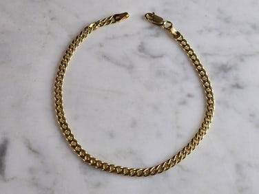Vintage Estate 14K Yellow Gold Chain Bracelet