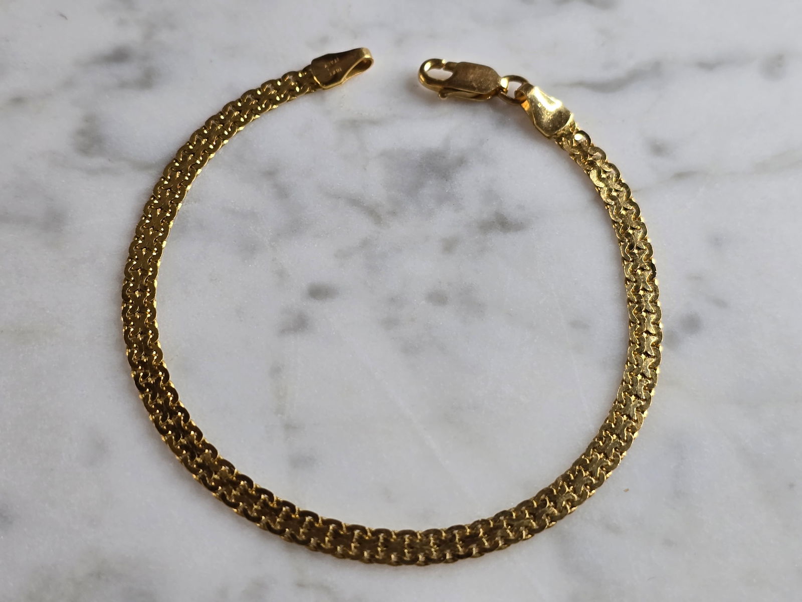 Womens Vintage Estate 18K Yellow Gold Chain Bracelet (1 of 3)