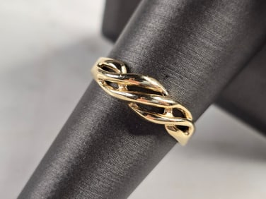 Women's Vintage Estate 14K Gold Modernist Ring by Michael Anthony