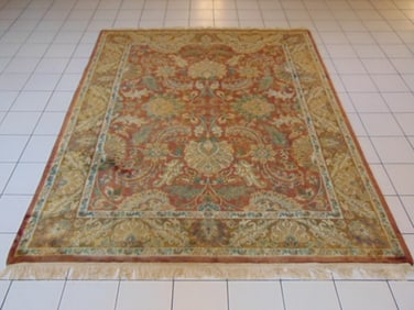 Vintage Estate Semi-Antique Handmade Kashan Rug