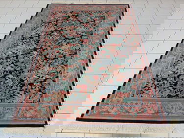 Vintage Estate Decorative Handmade Peking Rug