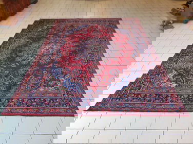 Vintage Estate Handmade Middle Eastern Rug