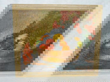 VINTAGE OIL ON CANVAS STILL LIFE BY FRED ALLEN