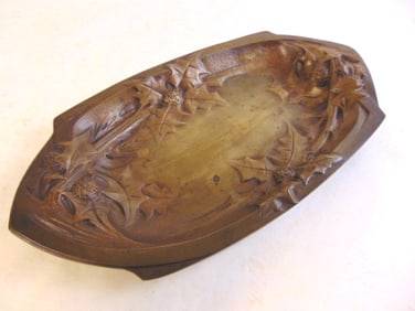 ANTIQUE HOLLY BERRY BRONZE TRINKET TRAY