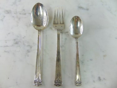 Vintage Tuttle Sterling Silver Trianon Place Setting