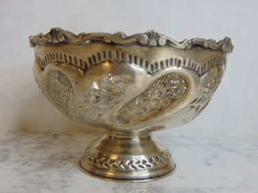 Vintage Antique .800 Silver Filigree Bowl