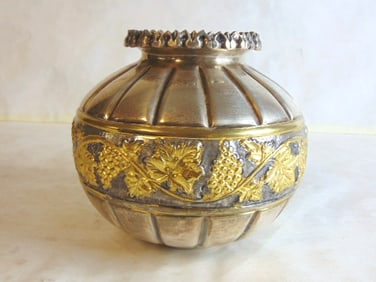 Vintage Antique .900 Coin Silver Cabinet Vase