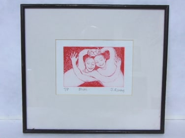 DECORATIVE ETCHING PRINT BY JENNY RONAY "BLISS"
