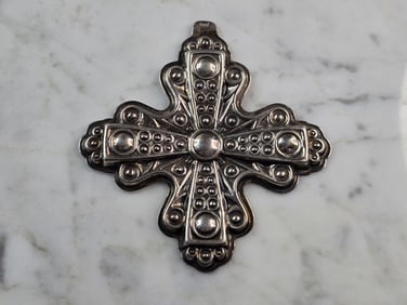 Vintage Sterling Silver 1972 Reed & Barton Christmas Cross Ornament