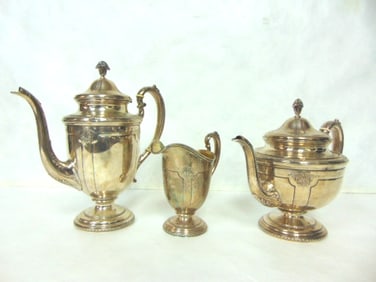 ANTIQUE STERLING SILVER TOWLE LOUIS XIV TEA SET 2072g