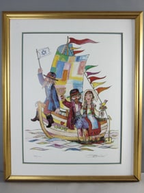 Vintage Limited Edition Artist Signed Jovan Obican Serigraph