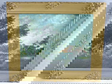 Vintage Estate Framed Landscape Art Print (1 of 6)