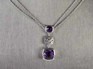 Womens Vintage Estate Sterling Silver Modernist Necklace