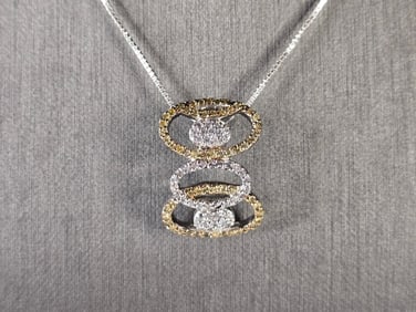 Womens Vintage Estate Sterling Silver Modernist Necklace