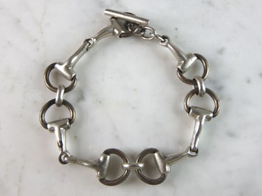 Womens Vintage Estate Sterling Silver Modernist Bracelet