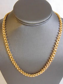 Womens Vintage Estate 14K Gold 30" Chain Necklace