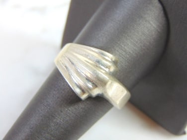 Womens Vintage Estate Sterling Silver Band Ring 10.2g