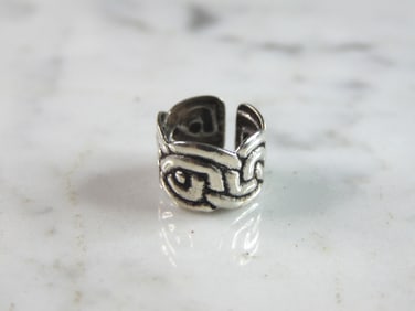 Womens Vintage Estate Sterling Silver Celtic Knot Ear Cuff Earring