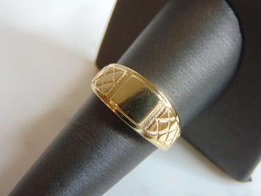 Mens Vintage Estate 14k Yellow Gold Ring