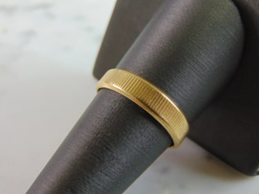 Mens Vintage Estate 18K Gold Wedding Band Ring