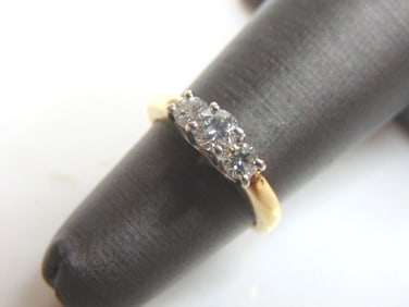 Womens Vintage Estate 14k Gold Diamond Ring