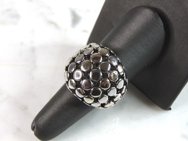 Womens Vintage Estate Sterling Silver Modernist Ring