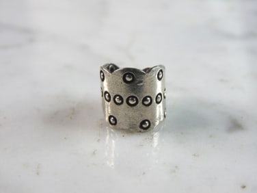 Womens Vintage Estate Sterling Silver Modernist Ear Cuff Earring