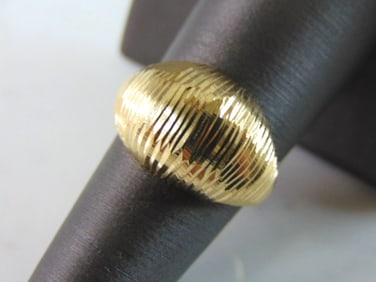 Womens Vintage Estate 10K Yellow Gold Modernist Ring