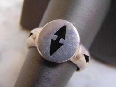 Vintage Estate Sterling Silver Up Down Arrow Ring