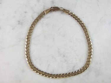 Womens Vintage Estate 14K Yellow Gold Chain Bracelet
