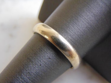 Vintage Estate 14K White Gold Wedding Ring