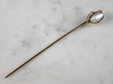 Womens Vintage Estate 14k Yellow Gold Gemstone Pin