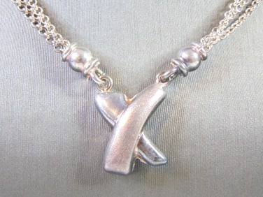 Womens Vintage Estate Sterling Silver Necklace