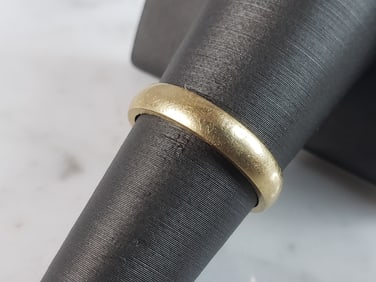 Womens Vintage Estate 14k Yellow Gold Artcarved Wedding Band Ring